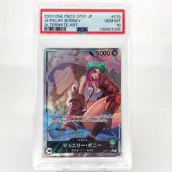 One Piece Card PSA 10 Bonney OP07-019 L Alt Art Parallel Japanese [10] - Image 1