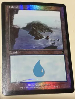 MTG Basic Land Island Foil Card Collectible Magic The Gathering Island 335/350 - Image 1