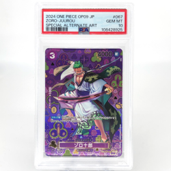 One Piece Card PSA 10 Zoro OP05-067 R SP Alt Art Japanese [10] - Image 1