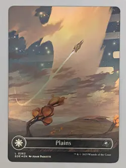 (Foil) Plains (0262) (Borderless) (262) Edge of Eternities Mtg NM - Image 1