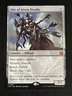 MTG Foundations Sire of Seven Deaths 0001 NM Mythic - Image 1