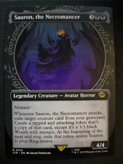 Sauron, the Necromancer NM SHOWCASE The Lord of the Rings MTG FREE SHIPPING - Image 1