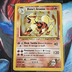 Pokemon TCG Blaine's Arcanine Gym Challenge 1 Holo Unlimited Holo Rare - Image 1