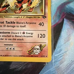 Pokemon TCG Blaine's Arcanine Gym Challenge 1 Holo Unlimited Holo Rare - Image 4