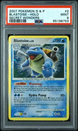 2007 Blastoise #2 Holo | Pokemon D&P Secret Wonders PSA 9 - Image 1
