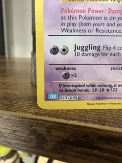 Pokemon Mr. Mime 013/034 Trading Card Game Classic Collection Holo English Card - Image 4