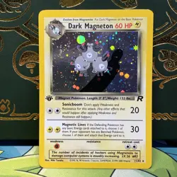 Pokemon 2000 Dark Magneton 11/82 Holo Rare 1st Edition Team Rocket LP - Image 1