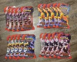 Pokemon Destined Rivals Scarlett & Violet Sleeved Booster Packs Lot Of 20 Sealed - Image 1