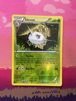 Pokemon Card Silcoon Dragons Exalted Reverse Holo 7/124 Near Mint - Image 1