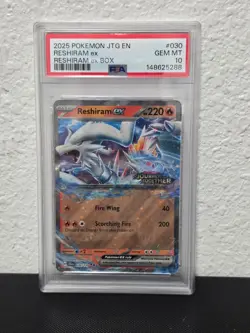 Reshiram ex 030/159 Journey Together Stamped Promo - PSA 10 GEM MINT Pokemon TCG - Image 1