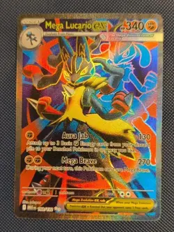 Pokemon Mega Evolution Lucario EX -Holo -Full Art- Ultra Rare- Pack Fresh -Nice - Image 1