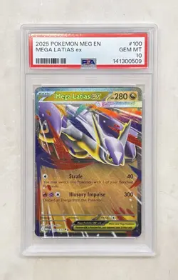 2025 POKEMON MEG EN-MEGA EVOLUTION #100 MEGA LATIAS EX PSA 10 - Image 1