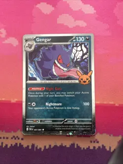 Pokemon Card Gengar Trick Or Trade Cosmo Holo 057/091 Near Mint - Image 1