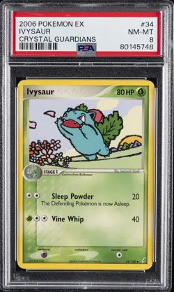 2006 POKEMON EX CRYSTAL GUARDIANS #34 IVYSAUR PSA 8 - Image 1