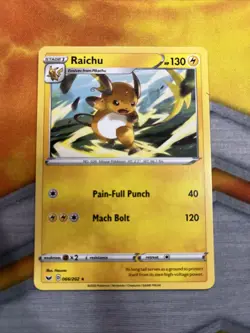 Raichu 066/202 Sword & Shield Base Set Regular Rare Pokemon Card - Image 1