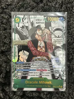 Dracule Mihawk Manga Rare OP14 One Piece TCG NM+ - Image 1