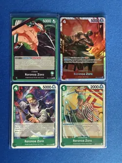 Roronoa One Piece TCG ST21-015 Super Rare+OP12 Leader+OP07 Uncommon - ships PWE - Image 1