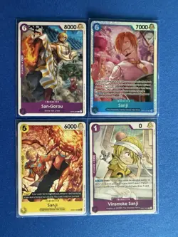 Sanji One Piece TCG OP11-051 Super Rare+OP05/OP07/OP09 Common - ships PWE - Image 1