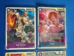 Sanji One Piece TCG OP11-051 Super Rare+OP05/OP07/OP09 Common - ships PWE - Image 2