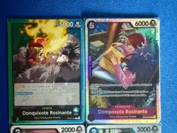Donquixote Rosinante One Piece TCG 4-card lot OP10 Super Rare+OP05 Leader+++PWE - Image 3