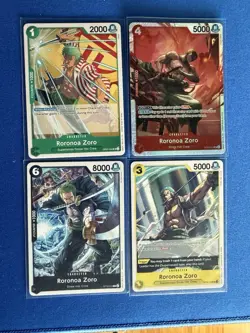 Roronoa Zoro One Piece TCG ST21-015 Super Rare+OP07/OP10 Uncommon+more - PWE - Image 1