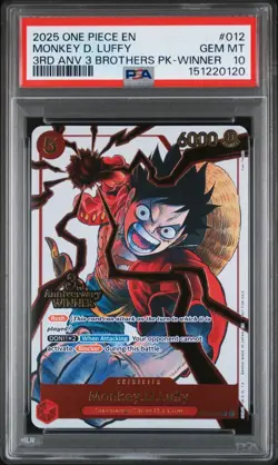 2025 One Piece 3rd Anniversary Monkey D. Luffy 3 Brothers Pack #012 PSA 10 - Image 1