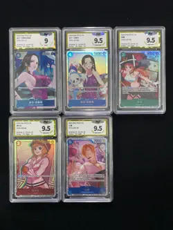 2025 One Piece TCG S-Chinese OP11-051 SR OP02-036 SR Sanji Lot*5 PGS 9.5 LU57 - Image 1