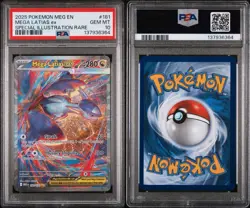 2025 POKEMON MEG EN MEGA LATIAS ex SPECIAL ILLUSTRATION RARE #181 PSA 10 - Image 2