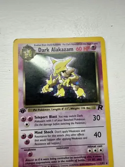 Pokemon Dark Alakazam Card 1/82 Team Rocket 1st Edition Rare Holo WOTC - Image 2