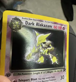 Pokemon TCG Dark Alakazam - 1/82 - 1st Edition Team Rocket Holo RARE LP - Image 2