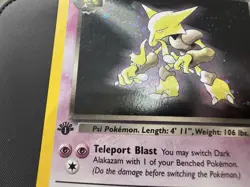 Pokemon TCG Dark Alakazam - 1/82 - 1st Edition Team Rocket Holo RARE LP - Image 4