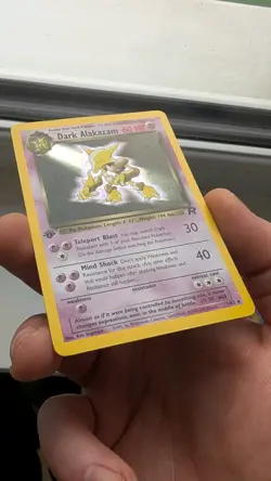 Pokemon Dark Alakazam Card 1/82 Team Rocket 1st Edition WOTC Holo Rare NM - Image 1