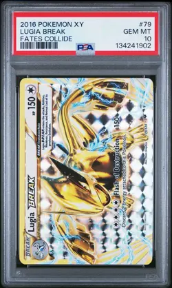 2016 POKEMON XY FATES COLLIDE #79 LUGIA BREAK PSA 10 - Image 1