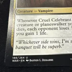 MTG Cruel Celebrant - War of the Spark #188 - Image 2