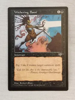 NM Withering Boon Mirage MTG Magic the Gathering - Image 1