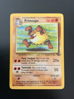 Pokemon Primeape Jungle vintage card #43/64 Wotc 1999 - Image 1