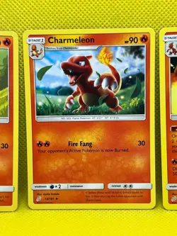 Pokemon Tcg Charmander 12/181 Charmeleon 13/181 Charmander 14/181 Non Holo Set - Image 3
