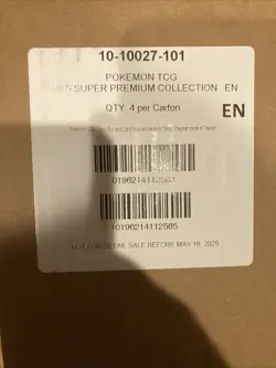 Pokemon Prismatic Evolutions SUPER PREMIUM COLLECTION BOX CASE Sealed 4 BOX CASE - Image 1