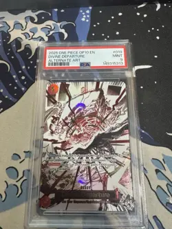 2025 One Piece OP13 EN Alternate Art #076 Divine Departure PSA 9 - Image 1