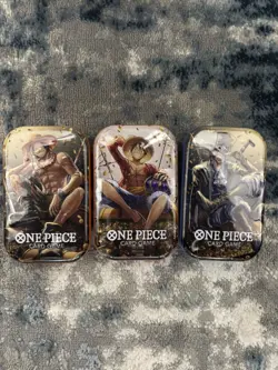 One Piece Tin Pack Set Vol 2 Set of 3 | TS-02 OP-13 | Factory Sealed | Bandai - Image 1