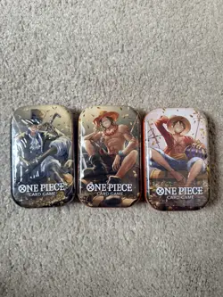 One Piece Tin Pack Set Vol 2 Set of 3 | TS-02 OP-13 | Factory Sealed | Bandai - Image 1