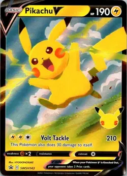 Pokemon TCG Pikachu V SWSH143 SWSH: Sword & Shield Promo Cards Holo NM (SKU 1-4) - Image 1
