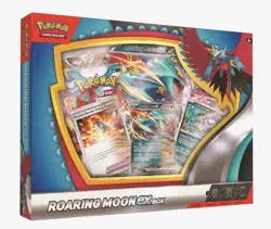 ROARING MOON EX BOX Pokemon TCG 4 Booster Packs + 4 Foil Promo Cards New Sealed - Image 1