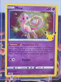 Pokemon Mew Basic Holo 011/025 2021 English Card - Image 1