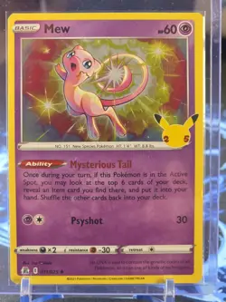 Pokemon Mew Basic Holo 011/025 2021 English Card - Image 3