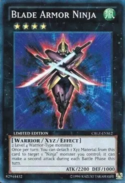 CBLZ-ENSE2 Blade Armor Ninja Super Rare Limited Edition YuGiOh Card - Image 1