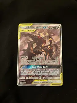 Pokemon Umbreon & Darkrai GX SM241 TAG TEAM Sun & Moon Promo Holo Card MP - Image 1