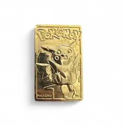 Vintage 1999 Burger King Pokemon 23k Gold Plated Pikachu Collectible Card - Image 1