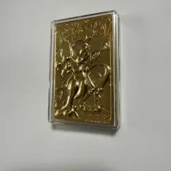 1999 Pokemon "Mewtwo" 23 Karat Gold Plated Special Edition Trading Card Rare - Image 2