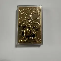 1999 Pokemon "Mewtwo" 23 Karat Gold Plated Special Edition Trading Card Rare - Image 4
